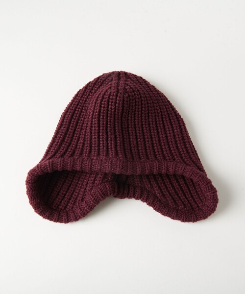 BEAUTY&YOUTH UNITED ARROWS（ビューティーアンドユースユナイテッドアローズ）の「リブ イヤーフラップ ニットキャップ（ニットキャップ/ビーニー・レディース・ワインレッド/ブラック/オフホワイト・FREE）」の12枚目の写真