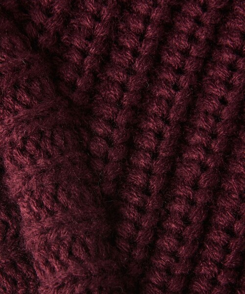 BEAUTY&YOUTH UNITED ARROWS（ビューティーアンドユースユナイテッドアローズ）の「リブ イヤーフラップ ニットキャップ（ニットキャップ/ビーニー・レディース・ワインレッド/ブラック/オフホワイト・FREE）」の14枚目の写真