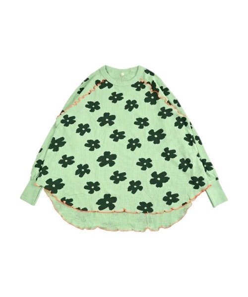 HOGAN RANCH WEAR（ホーガンランチウエア）の「ワッフルメローカットソー/おとな（Tシャツ/カットソー・レディース・ライトブルー/オフホワイト/ラベンダー/ミント/グリーン/ピンク/ライトグレー・160cm）」の4枚目の写真