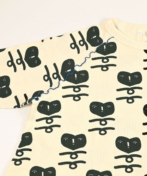 HOGAN RANCH WEAR（ホーガンランチウエア）の「ワッフルメローカットソー/おとな（Tシャツ/カットソー・レディース・ライトブルー/オフホワイト/ラベンダー/ミント/グリーン/ピンク/ライトグレー・160cm）」の8枚目の写真