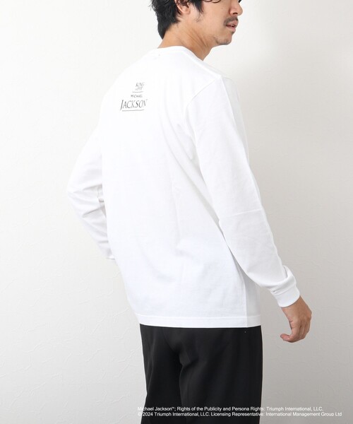 GOOD ROCK SPEED（グッドロックスピード）の「MICHAEL JACKSON PHOTO TEE by GOOD ROCK SPEED（Tシャツ/カットソー・メンズ・ホワイト/チャコールグレー・S/M/L）」の10枚目の写真