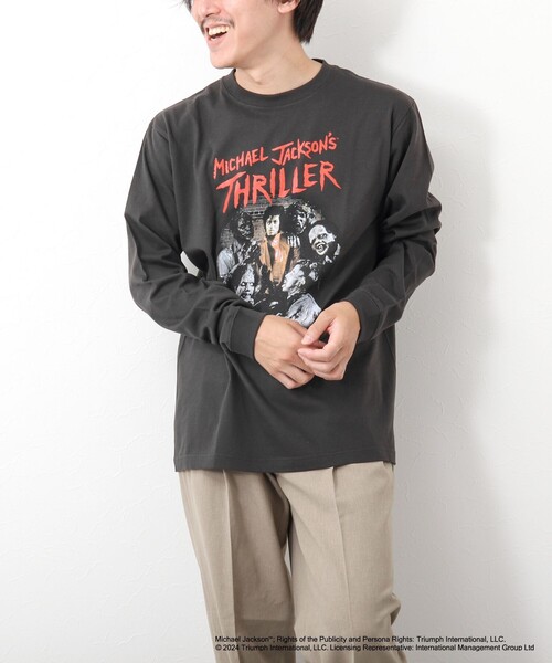 GOOD ROCK SPEED（グッドロックスピード）の「MICHAEL JACKSON PHOTO TEE by GOOD ROCK SPEED（Tシャツ/カットソー・メンズ・ホワイト/チャコールグレー・S/M/L）」の18枚目の写真