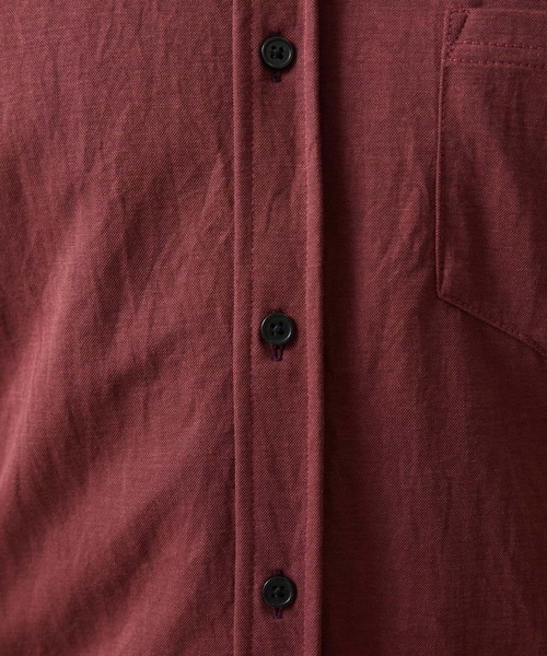 MK MICHEL KLEIN HOMME （エムケーミッシェルクランオム）の「【大きいサイズあり】七分袖シャツ/ミストワッシャーカノコ（シャツ/ブラウス・メンズ・ボルドー/グレー・46/51/48）」の11枚目の写真