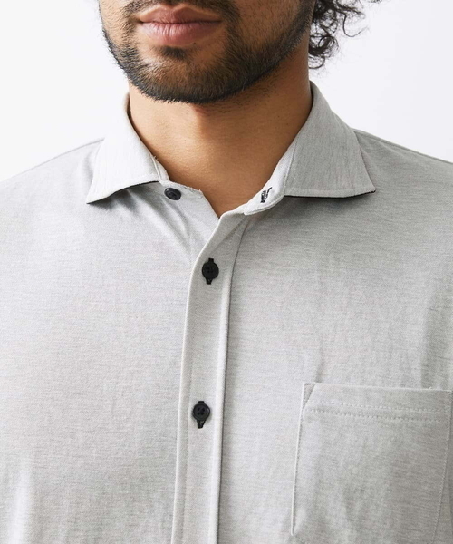 MK MICHEL KLEIN HOMME （エムケーミッシェルクランオム）の「【大きいサイズあり】七分袖シャツ/ミストワッシャーカノコ（シャツ/ブラウス・メンズ・ボルドー/グレー・46/51/48）」の18枚目の写真