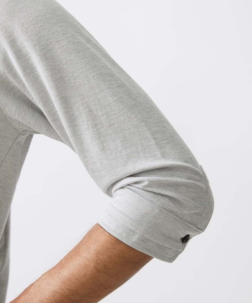 MK MICHEL KLEIN HOMME （エムケーミッシェルクランオム）の「【大きいサイズあり】七分袖シャツ/ミストワッシャーカノコ（シャツ/ブラウス・メンズ・ボルドー/グレー・46/51/48）」の19枚目の写真