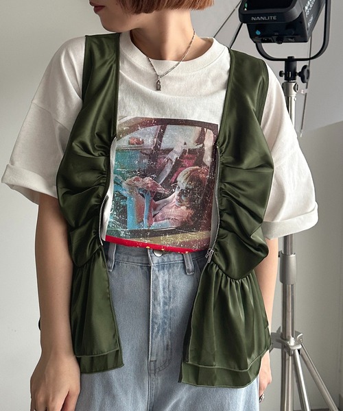apres jour mignon(アプレジュールミニョン)の「アソートジップベスト【ZOZOTOWN限定アイテム】(ベスト・レディース・ブラック系その他/グレー/ブラック/カーキ/アイボリー/グリーン系その他・X-LARGE/フリー)」の18枚目の写真