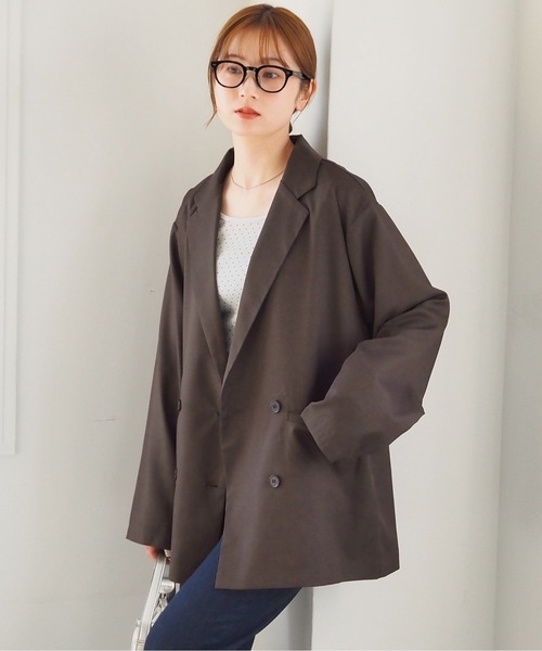 tiptop（ティップトップ）の「【2026SS新色追加】テーラードジャケット（テーラードジャケット・レディース・チャコールグレー/ブラック/ブラウン/ピンク/アイボリー/グレイッシュベージュ/ベージュ系その他/グレー系その他/ブラウン系その他/ブラック系その他・FREE/L）」の7枚目の写真