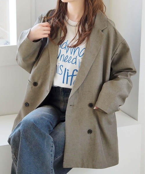 tiptop（ティップトップ）の「【2026SS新色追加】テーラードジャケット（テーラードジャケット・レディース・チャコールグレー/ブラック/ブラウン/ピンク/アイボリー/グレイッシュベージュ/ベージュ系その他/グレー系その他/ブラウン系その他/ブラック系その他・FREE/L）」の8枚目の写真