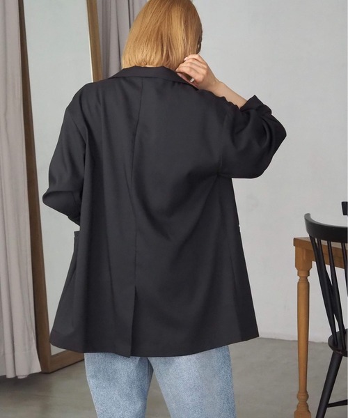 tiptop(ティップトップ)の「テーラードジャケット(テーラードジャケット・レディース・チャコールグレー/ブラック/ブラウン/ピンク/アイボリー/グレイッシュベージュ・FREE)」の7枚目の写真