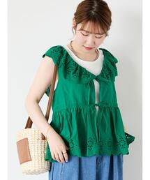 ehka sopo | ◎ラッフルカラーレースベスト(シャツ/ブラウス)