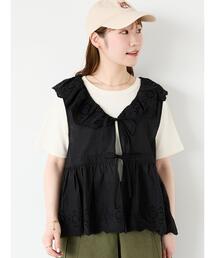 ehka sopo | ◎ラッフルカラーレースベスト(シャツ/ブラウス)