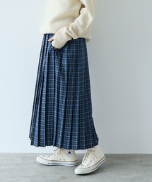 PAR ICI タータンチェック プリーツスカート