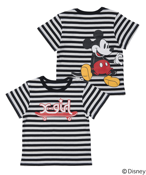 X-girl Stages（エックスガールステージス）の「MICKEY/S/S TEE SKATEBOARD（4T～7T）（Tシャツ/カットソー・キッズ・ブラック/レッド/ブルー・4T/5T/6T/7T）」の2枚目の写真