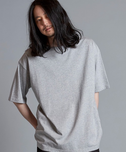 NO ID.(ノーアイディ)の「【NO ID.】5.6oz Big Silhouette Crew Neck T-shirt / 5.6オンス ビッグ シルエット クルー ネック Tシャツ(Tシャツ/カットソー・メンズ・ブラック/ネイビー/ホワイト/グレー・ONE SIZE)」の3枚目の写真