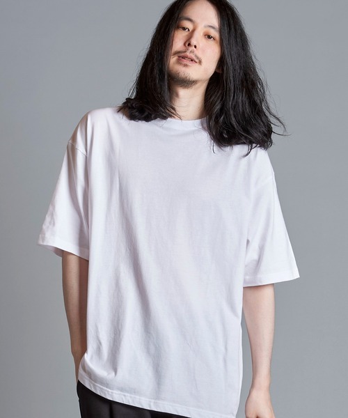 NO ID.(ノーアイディ)の「【NO ID.】5.6oz Big Silhouette Crew Neck T-shirt / 5.6オンス ビッグ シルエット クルー ネック Tシャツ(Tシャツ/カットソー・メンズ・ブラック/ネイビー/ホワイト/グレー・ONE SIZE)」の2枚目の写真