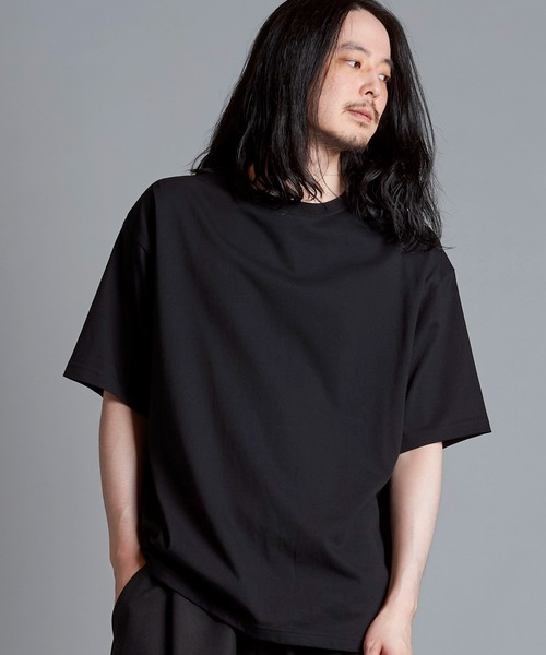 NO ID.(ノーアイディ)の「【NO ID.】5.6oz Big Silhouette Crew Neck T-shirt / 5.6オンス ビッグ シルエット クルー ネック Tシャツ(Tシャツ/カットソー・メンズ・ブラック/ネイビー/ホワイト/グレー・ONE SIZE)」の1枚目の写真
