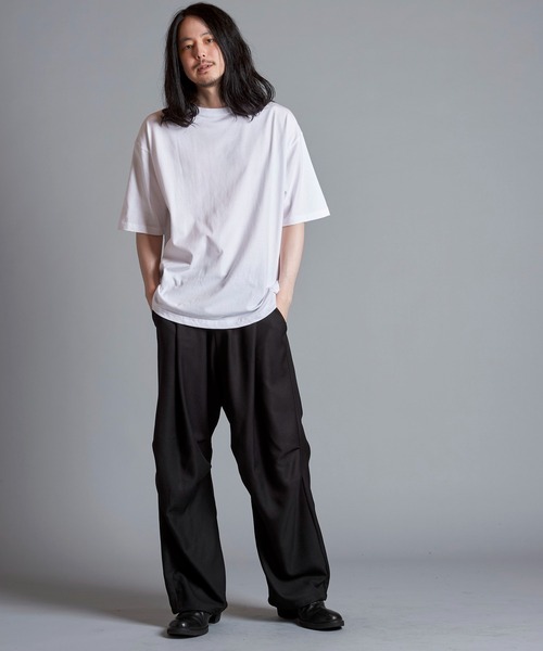 NO ID.(ノーアイディ)の「【NO ID.】5.6oz Big Silhouette Crew Neck T-shirt / 5.6オンス ビッグ シルエット クルー ネック Tシャツ(Tシャツ/カットソー・メンズ・ブラック/ネイビー/ホワイト/グレー・ONE SIZE)」の22枚目の写真