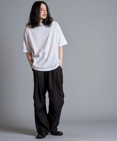 NO ID.(ノーアイディ)の「【NO ID.】5.6oz Big Silhouette Crew Neck T-shirt / 5.6オンス ビッグ シルエット クルー ネック Tシャツ(Tシャツ/カットソー・メンズ・ブラック/ネイビー/ホワイト/グレー・ONE SIZE)」の21枚目の写真