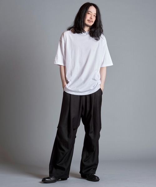 NO ID.(ノーアイディ)の「【NO ID.】5.6oz Big Silhouette Crew Neck T-shirt / 5.6オンス ビッグ シルエット クルー ネック Tシャツ(Tシャツ/カットソー・メンズ・ブラック/ネイビー/ホワイト/グレー・ONE SIZE)」の20枚目の写真