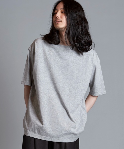 NO ID.(ノーアイディ)の「【NO ID.】5.6oz Big Silhouette Crew Neck T-shirt / 5.6オンス ビッグ シルエット クルー ネック Tシャツ(Tシャツ/カットソー・メンズ・ブラック/ネイビー/ホワイト/グレー・ONE SIZE)」の16枚目の写真