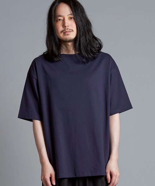 NO ID.(ノーアイディ)の「【NO ID.】5.6oz Big Silhouette Crew Neck T-shirt / 5.6オンス ビッグ シルエット クルー ネック Tシャツ(Tシャツ/カットソー・メンズ・ブラック/ネイビー/ホワイト/グレー・ONE SIZE)」の10枚目の写真