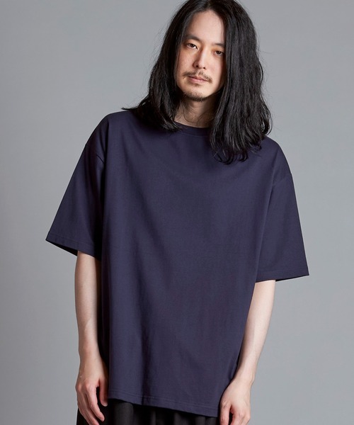 NO ID.(ノーアイディ)の「【NO ID.】5.6oz Big Silhouette Crew Neck T-shirt / 5.6オンス ビッグ シルエット クルー ネック Tシャツ(Tシャツ/カットソー・メンズ・ブラック/ネイビー/ホワイト/グレー・ONE SIZE)」の9枚目の写真