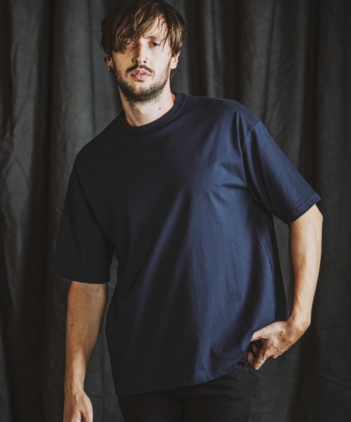 NO ID.(ノーアイディ)の「【NO ID.】5.6oz Big Silhouette Crew Neck T-shirt / 5.6オンス ビッグ シルエット クルー ネック Tシャツ(Tシャツ/カットソー・メンズ・ブラック/ネイビー/ホワイト/グレー・ONE SIZE)」の8枚目の写真
