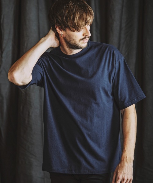 NO ID.(ノーアイディ)の「【NO ID.】5.6oz Big Silhouette Crew Neck T-shirt / 5.6オンス ビッグ シルエット クルー ネック Tシャツ(Tシャツ/カットソー・メンズ・ブラック/ネイビー/ホワイト/グレー・ONE SIZE)」の5枚目の写真