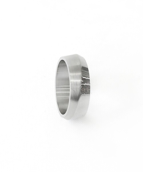 minsobi（ミンソビ）の「ユニセックス 斜めカットリング（リング・メンズ・シルバー・FREE）」の3枚目の写真