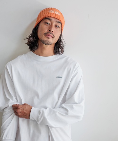 HEREIAM(ヘレイアム)の「【HEREIAM MEN】吸水速乾/ワッペンロゴロングスリーブ(Tシャツ/カットソー・メンズ・ブラック/杢グレー/オフホワイト・LARGE/MEDIUM)」の1枚目の写真
