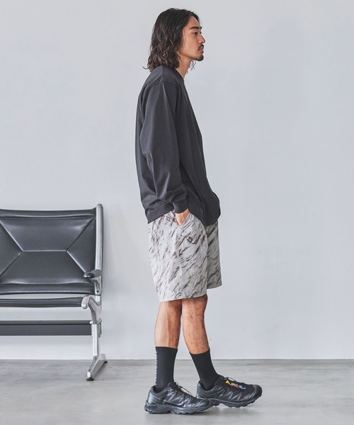 HEREIAM(ヘレイアム)の「【HEREIAM MEN】吸水速乾/ワッペンロゴロングスリーブ(Tシャツ/カットソー・メンズ・ブラック/杢グレー/オフホワイト・LARGE/MEDIUM)」の13枚目の写真