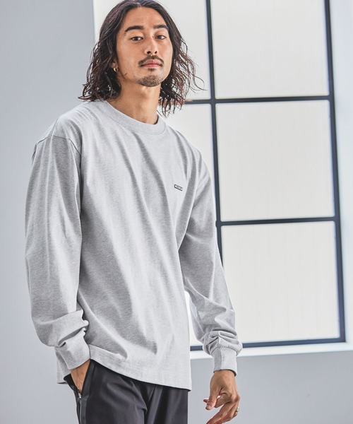 HEREIAM(ヘレイアム)の「【HEREIAM MEN】吸水速乾/ワッペンロゴロングスリーブ(Tシャツ/カットソー・メンズ・ブラック/杢グレー/オフホワイト・LARGE/MEDIUM)」の17枚目の写真