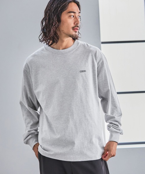 HEREIAM(ヘレイアム)の「【HEREIAM MEN】吸水速乾/ワッペンロゴロングスリーブ(Tシャツ/カットソー・メンズ・ブラック/杢グレー/オフホワイト・LARGE/MEDIUM)」の19枚目の写真