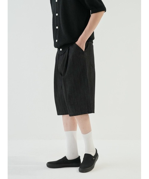 Bargiee(バージー)の「デニム ハーフパンツ(デニムパンツ・メンズ・インディゴブルー/ブラック・MEDIUM/LARGE)」の4枚目の写真
