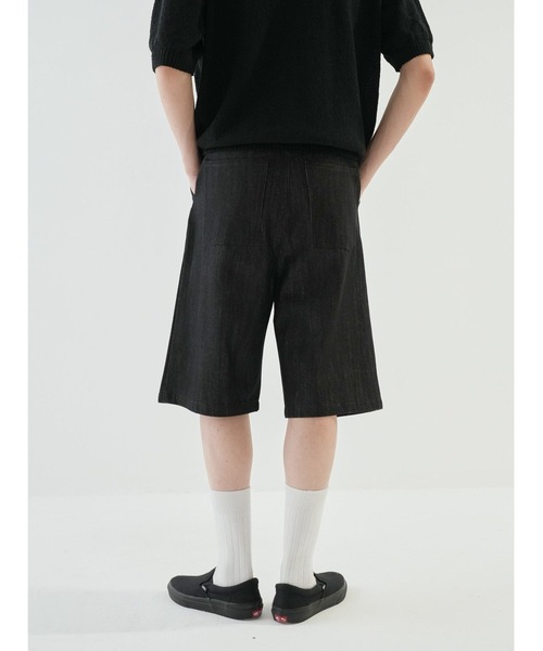 Bargiee(バージー)の「デニム ハーフパンツ(デニムパンツ・メンズ・インディゴブルー/ブラック・MEDIUM/LARGE)」の5枚目の写真