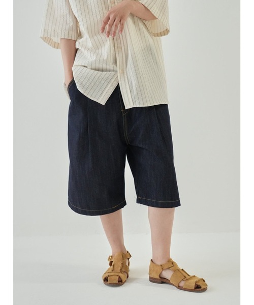 Bargiee(バージー)の「デニム ハーフパンツ(デニムパンツ・メンズ・インディゴブルー/ブラック・MEDIUM/LARGE)」の16枚目の写真