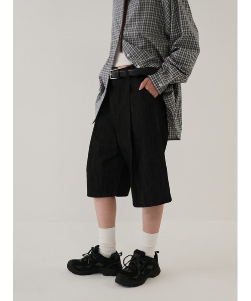 Bargiee(バージー)の「デニム ハーフパンツ(デニムパンツ・メンズ・インディゴブルー/ブラック・MEDIUM/LARGE)」の8枚目の写真