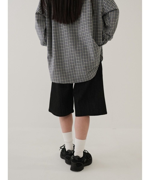 Bargiee(バージー)の「デニム ハーフパンツ(デニムパンツ・メンズ・インディゴブルー/ブラック・MEDIUM/LARGE)」の9枚目の写真