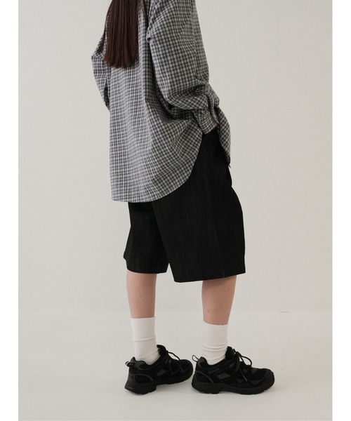 Bargiee(バージー)の「デニム ハーフパンツ(デニムパンツ・メンズ・インディゴブルー/ブラック・MEDIUM/LARGE)」の10枚目の写真