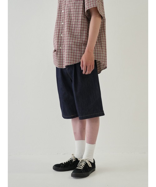 Bargiee(バージー)の「デニム ハーフパンツ(デニムパンツ・メンズ・インディゴブルー/ブラック・MEDIUM/LARGE)」の11枚目の写真