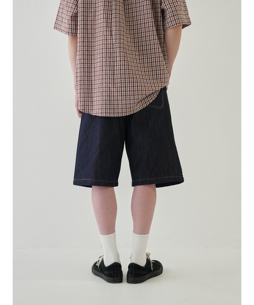 Bargiee(バージー)の「デニム ハーフパンツ(デニムパンツ・メンズ・インディゴブルー/ブラック・MEDIUM/LARGE)」の12枚目の写真