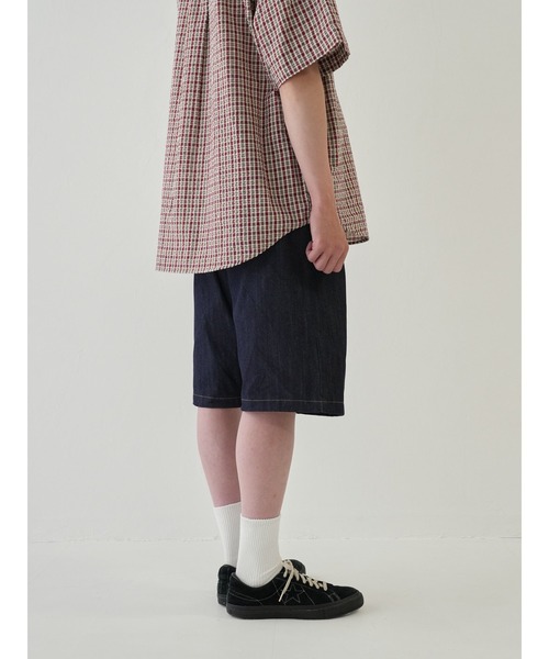 Bargiee(バージー)の「デニム ハーフパンツ(デニムパンツ・メンズ・インディゴブルー/ブラック・MEDIUM/LARGE)」の13枚目の写真