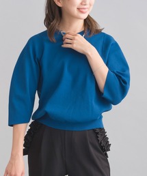 【WEB限定】変形ラグラン五分袖ニット
