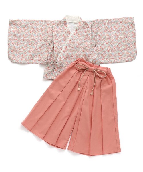 れれ 様♡専用　キッズ着物&袴風セットアップ 楽天市場】【3分動画で簡単着付け、5点セット】卒園式 女の子 袴セット