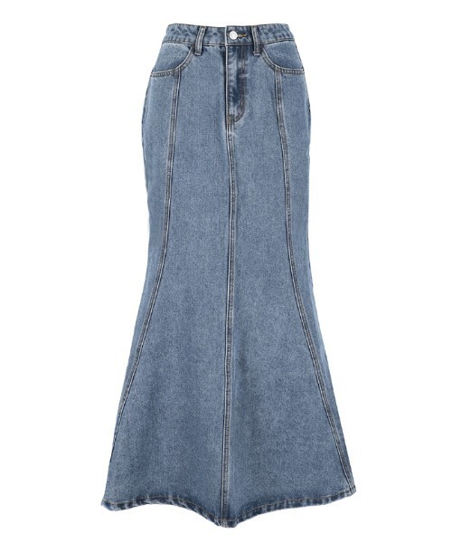 coca(coca)(コカ)の「【WEB限定セール】マーメイドデニムスカート(デニムスカート・レディース・ライトブルー/ブルー・S/M/L)」の3枚目の写真