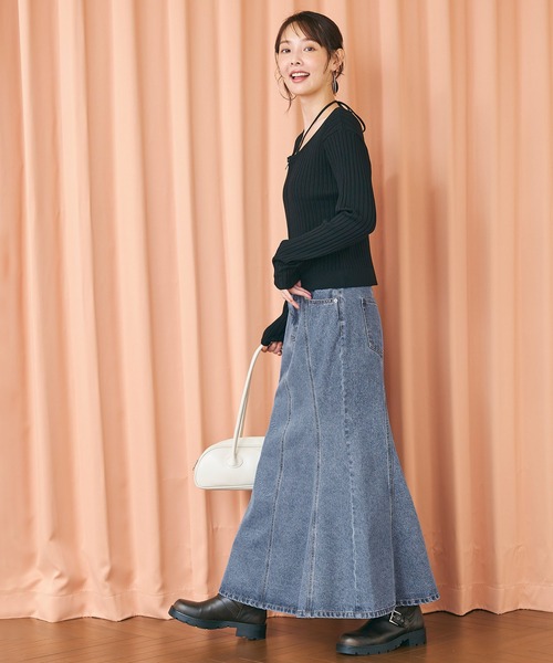 coca(coca)(コカ)の「【WEB限定セール】マーメイドデニムスカート(デニムスカート・レディース・ライトブルー/ブルー・S/M/L)」の10枚目の写真