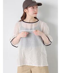 ehka sopo | ◎配色パイピングブラウス(シャツ/ブラウス)