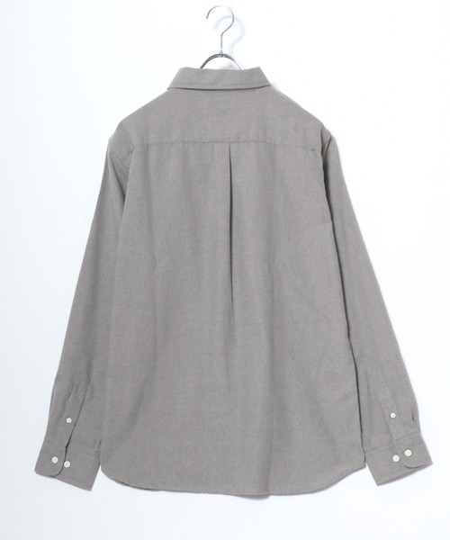 MARUKAWA(マルカワ)の「ネル 起毛 無地 レギュラーシャツ(シャツ/ブラウス・メンズ・ブラウン/チャコール/ベージュ/ネイビー・M/L/LL)」の6枚目の写真