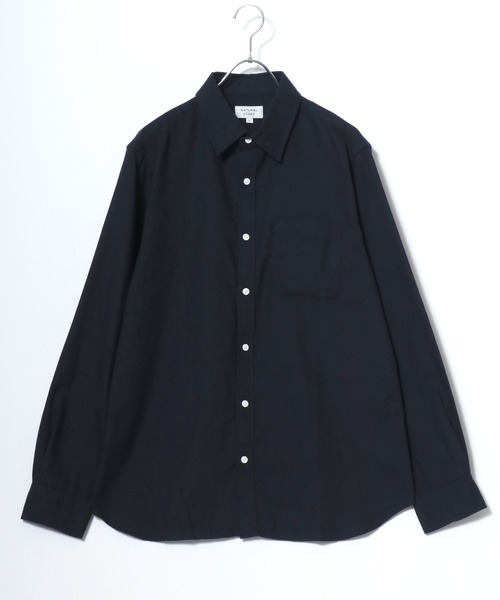 MARUKAWA(マルカワ)の「ネル 起毛 無地 レギュラーシャツ(シャツ/ブラウス・メンズ・ブラウン/チャコール/ベージュ/ネイビー・M/L/LL)」の9枚目の写真