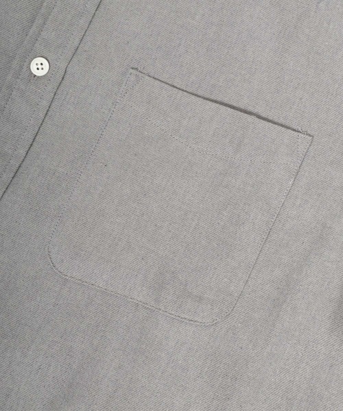 MARUKAWA(マルカワ)の「ネル 起毛 無地 レギュラーシャツ(シャツ/ブラウス・メンズ・ブラウン/チャコール/ベージュ/ネイビー・M/L/LL)」の12枚目の写真